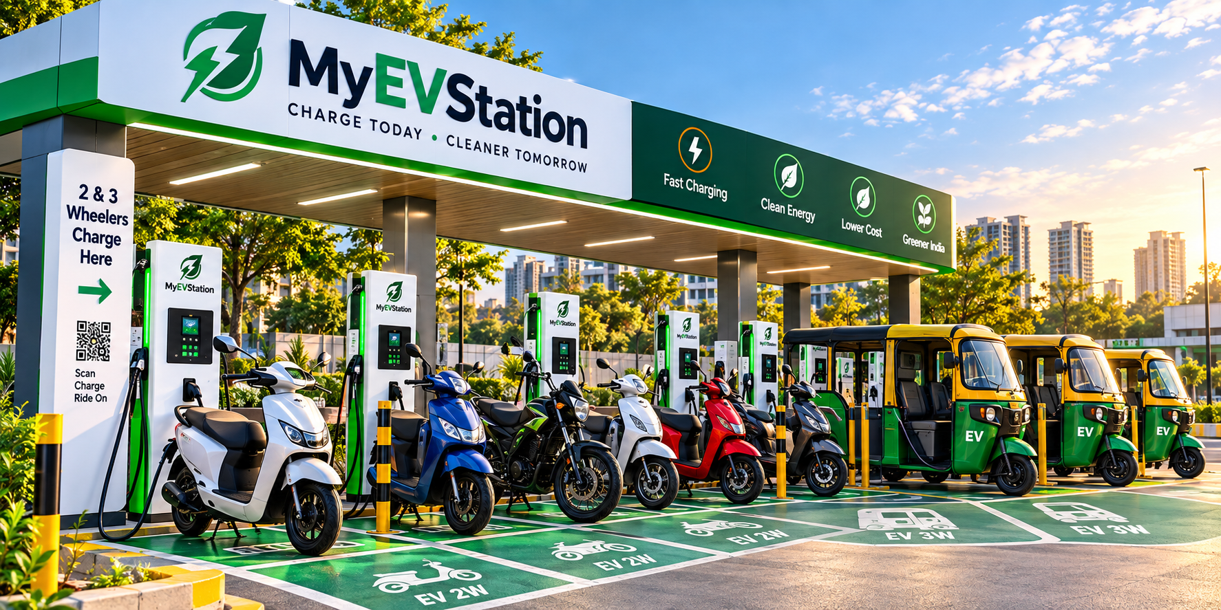 DC charging for two-wheelers and three-wheelers